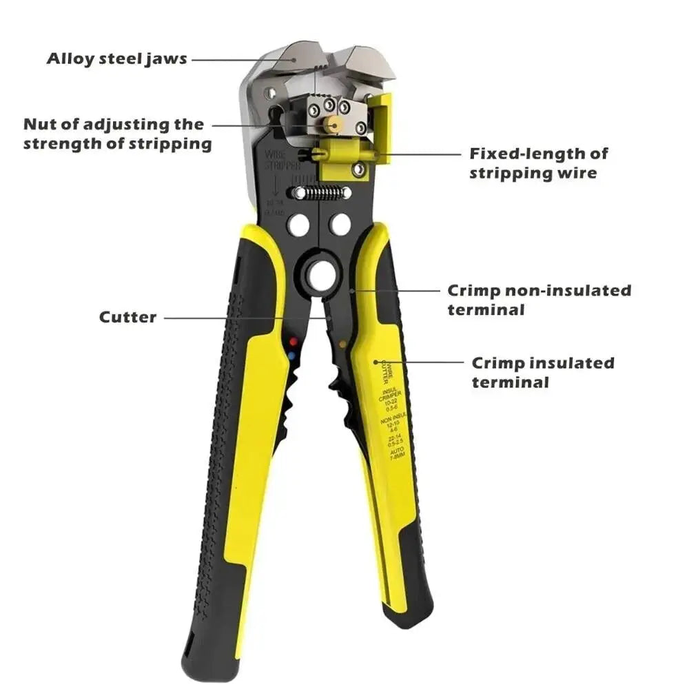 Wire Stripper Cable Cutter Crimper Wire Pliers Automatic Multifunctional TAB Terminal Crimping Stripping Tools from PriceLows™