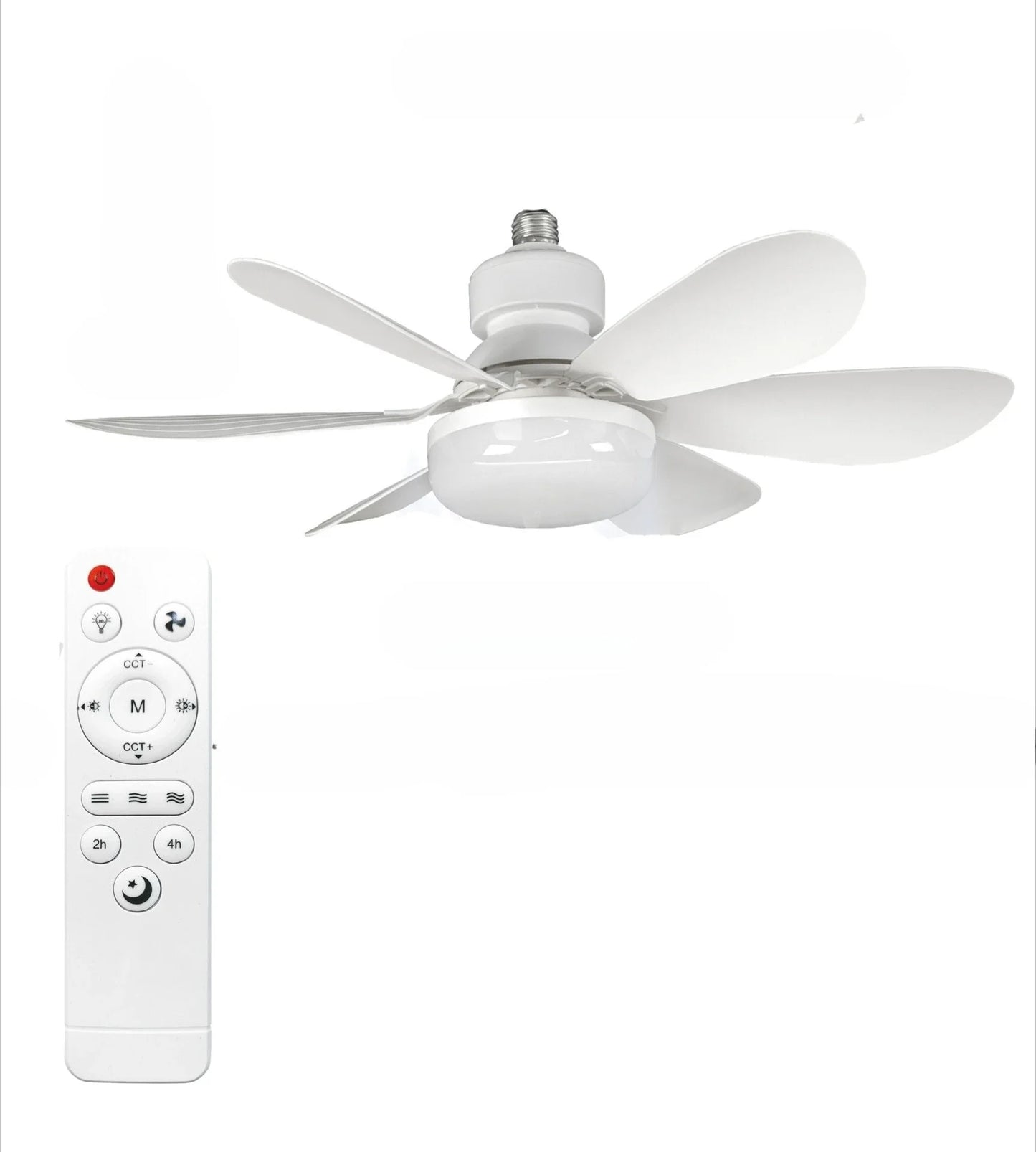 Ceiling Fan With Light | Remote | E27 Socket | Bedroom Kitchen
