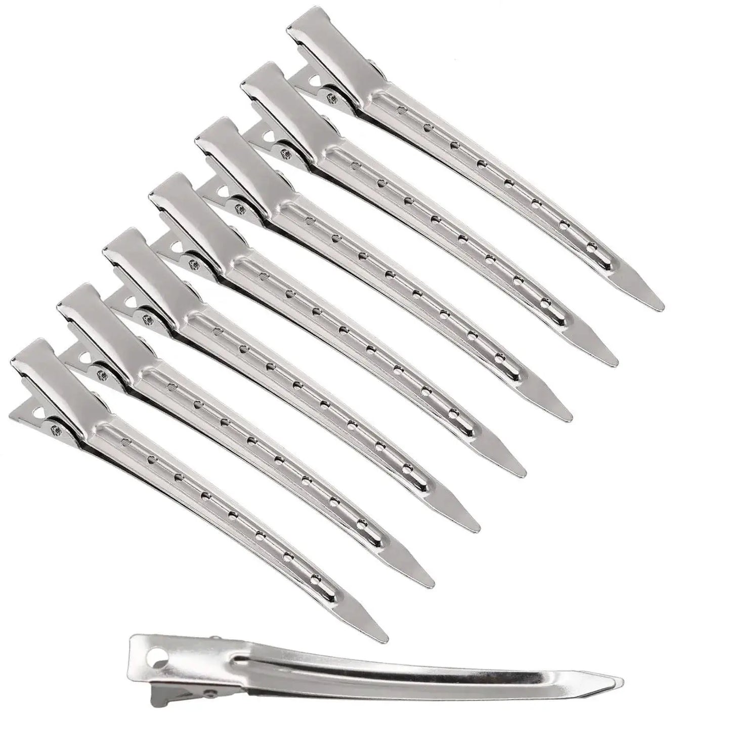Metal Hair Clips | Duckbill Crocodile Style | 10 Pack Combo