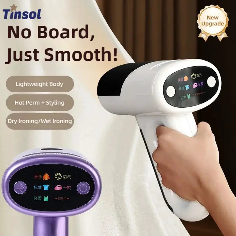 Tinsol Handheld Steam Iron | 1000W Power | 5500PA Suction | Smart Sensor