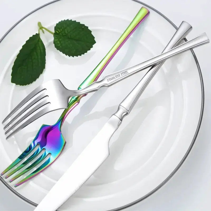 20/30/40Pcs Silver Cutlery Stainless Steel Dinnerware Set Fork Spoon Knife Dinner Set Kitchen Flatware Silverware Tableware Set from PriceLows™