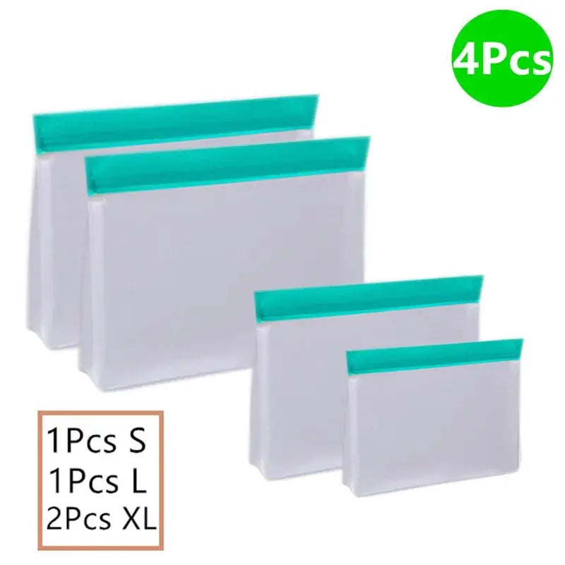 Reusable PEVA Food Bag | Freezer Safe | Leakproof | Stand Up