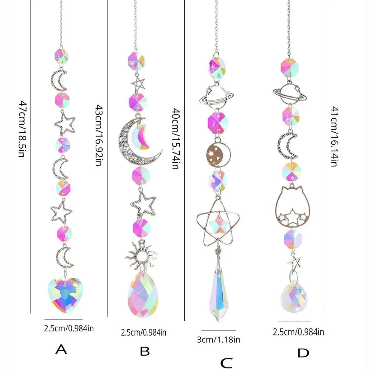 Crystal Wind Chime Rainbow Maker Sun Catcher Dream Catcher Pendant Home Garden Decor Wind Chime, Holiday, Festival, Home Decor from PriceLows™