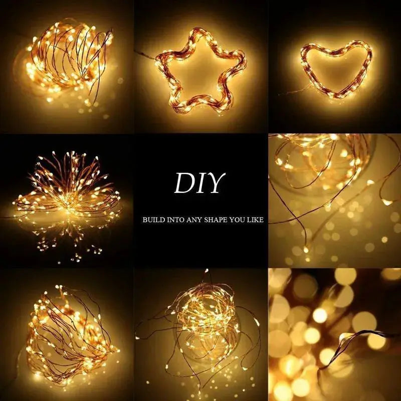 Fairy Lights Battery Operated Wedding Centerpiece Table Decorations Party Christmas Silver Wire String Lights Battery Powered from PriceLows™