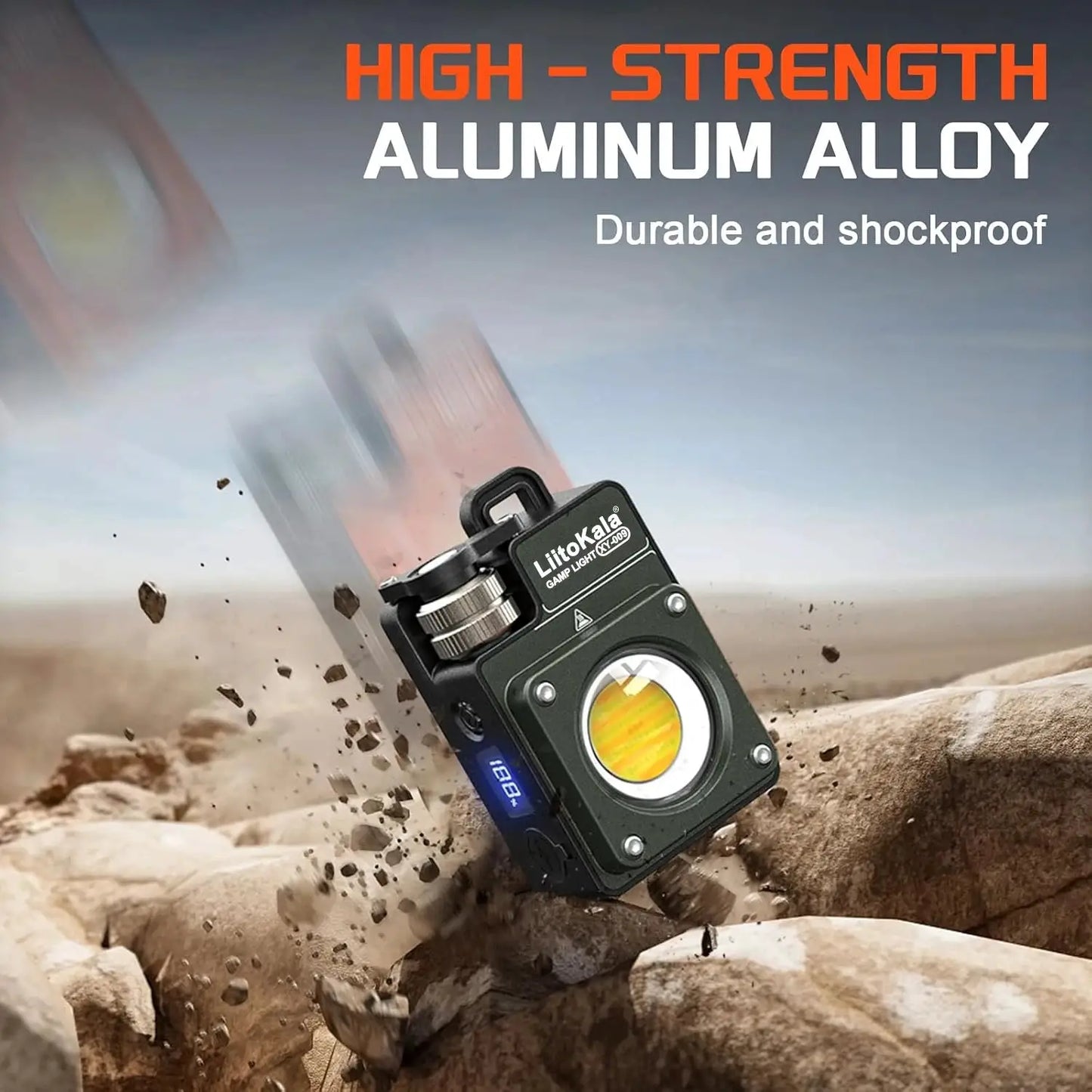 LiitoKala new keychain light 120-3500LM rechargeable flashlight multifunctional portable 3000mAh battery work light from PriceLows™