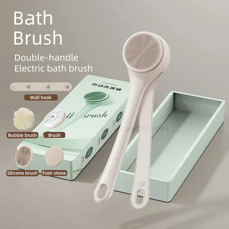 Electric Bath Scrubber | Dual Handle | Long Handle | One Size