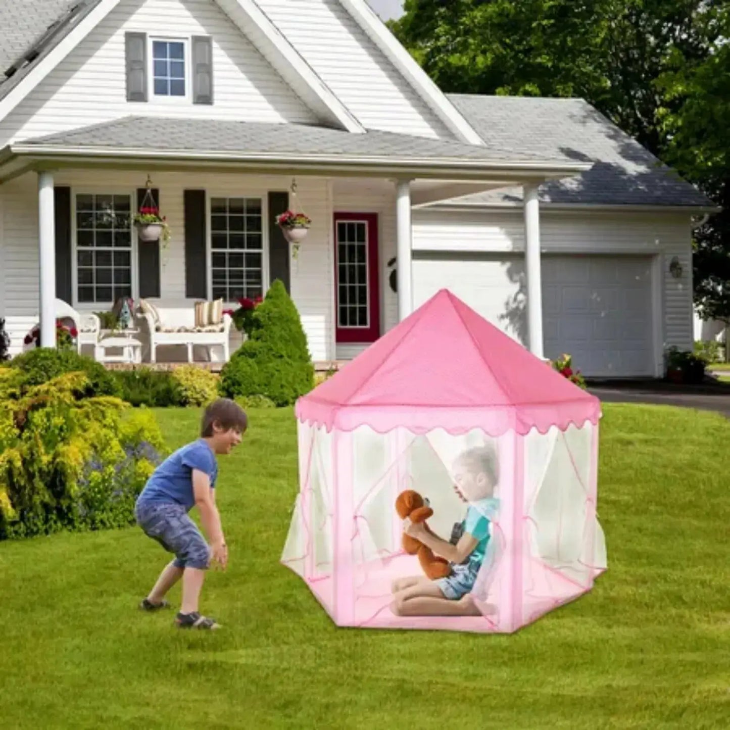 Kids Play Tents Princess for Girls Princess Castle Children Playhouse Indoor Outdoor Use from PriceLows™