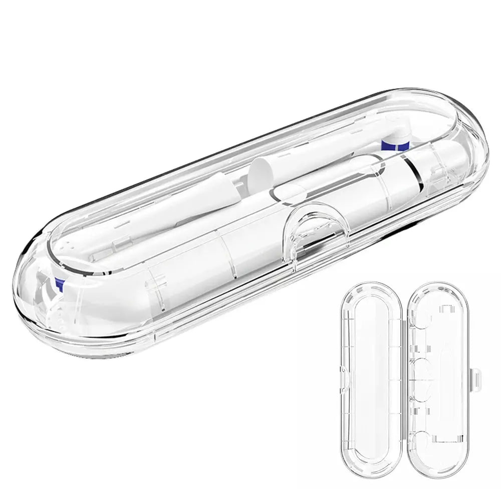 Clear Toothbrush Travel Case Compatible with Oral B, iO & Philips Sonicare Electric Toothbrush, Portable Protective Storage Box from PriceLows™