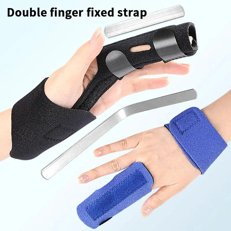 Aluminum Finger Splint | Adjustable Dual Finger Support | Trigger Finger Brace