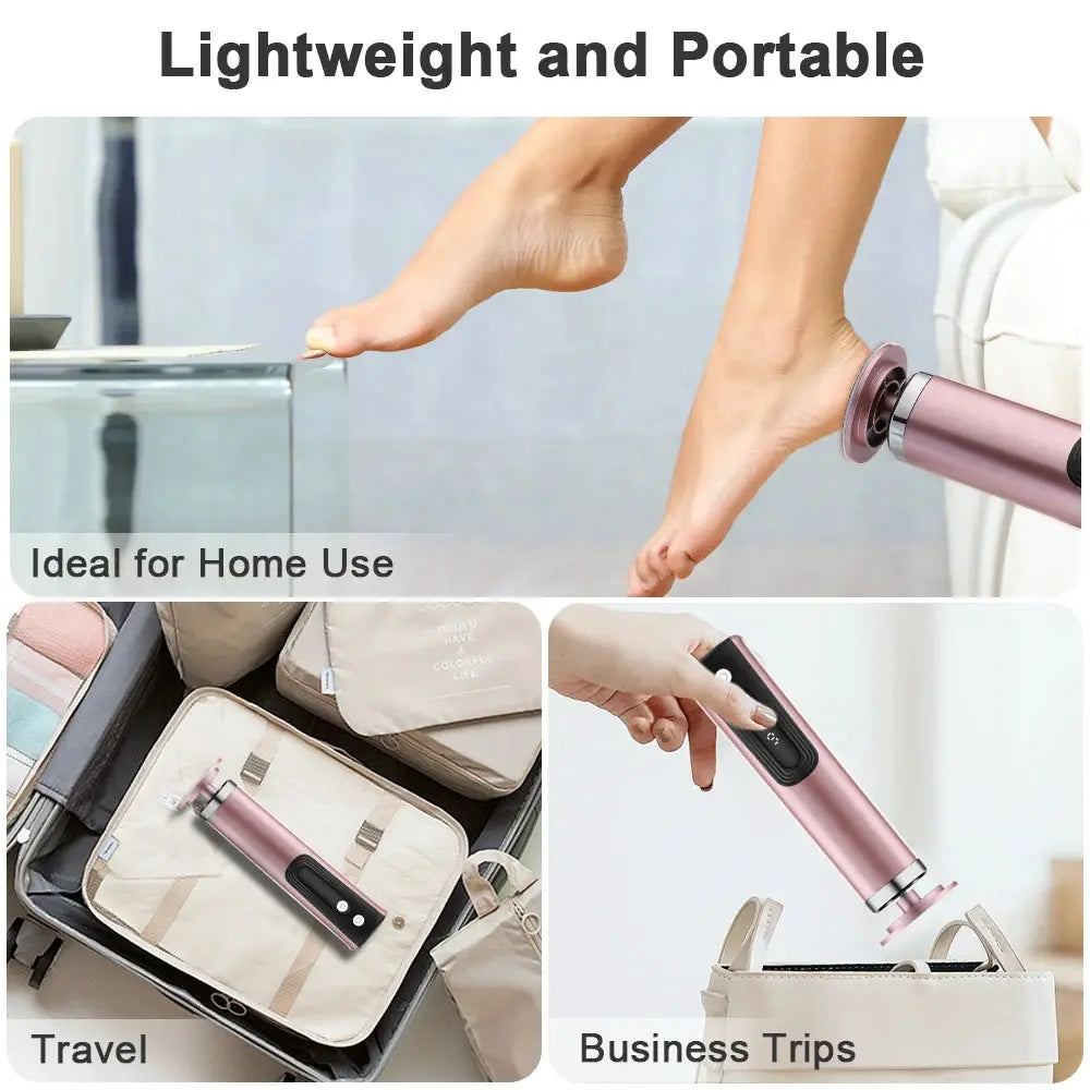 USB Rechargeable Wireless Electric Foot File Cuticle Callus Remover Machine Pedicure Tools Foot Heel Care Tool With Sandpaper from PriceLows™
