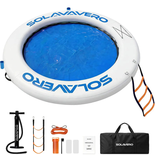 Inflatable Water Floating Platform | 8ft Round | 660 Lbs Capacity | 3-4 Person