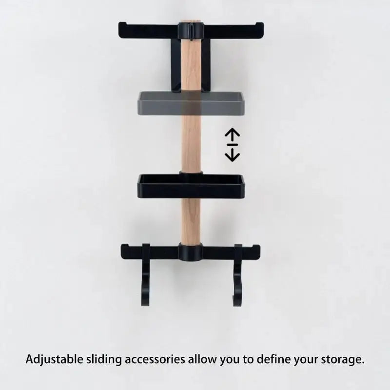 Bicycle Wall Rack 1 Set Beech Wood Mount Gear Storage Helmet Organizer for Entryway and Corridor Use from PriceLows™