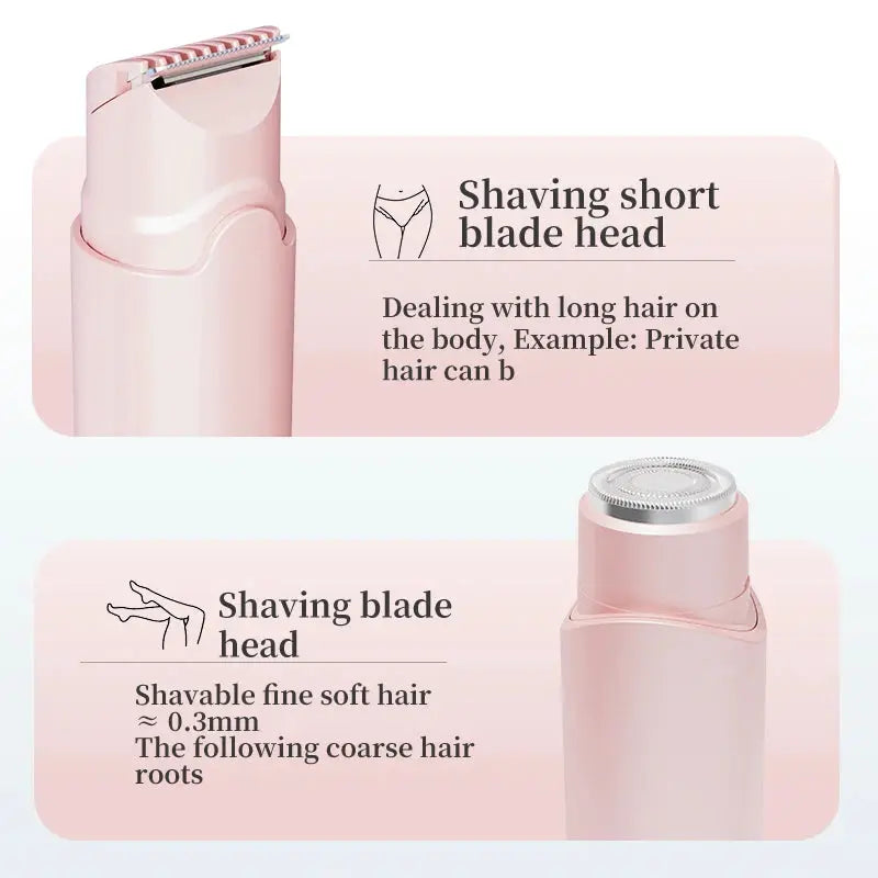 Double Head Electric Epilator | Rechargeable | Painless Hair Remover | Body & Bikini