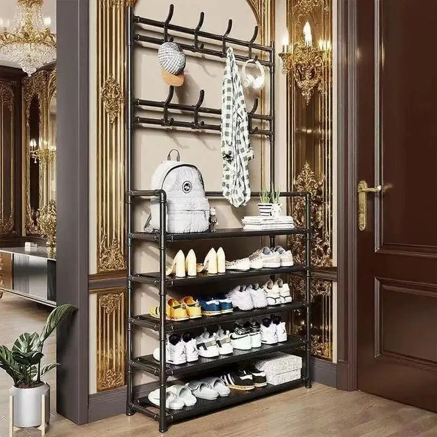 Multifunctional Entrance Shoe Rack – Large Capacity, 3-Layer Storage Organizer for Shoes, Bags & Accessories. from PriceLows™