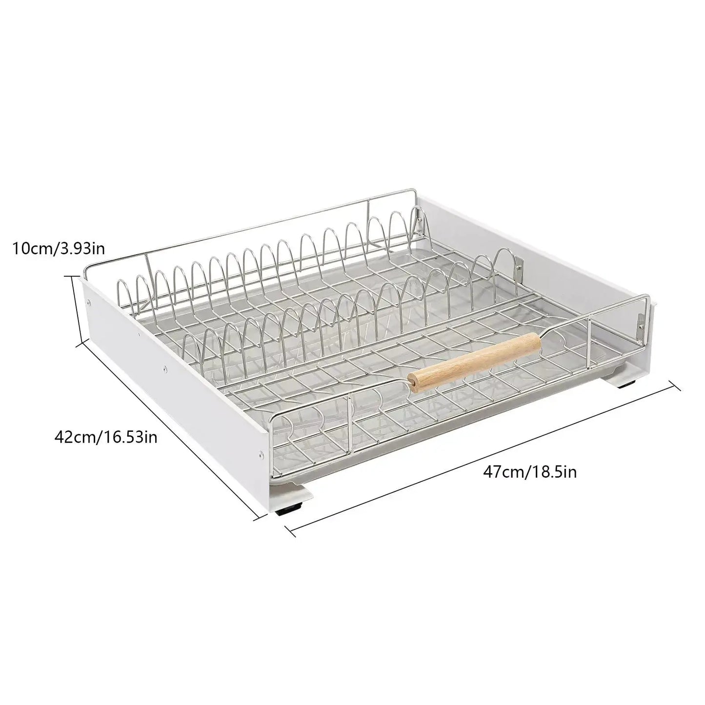 Modern Pull Out Dish Drainer Drawer Bottom-Mounted Slide Out Storage Shelf for Kitchen Cabinets, Under the Sink, Closets from PriceLows™
