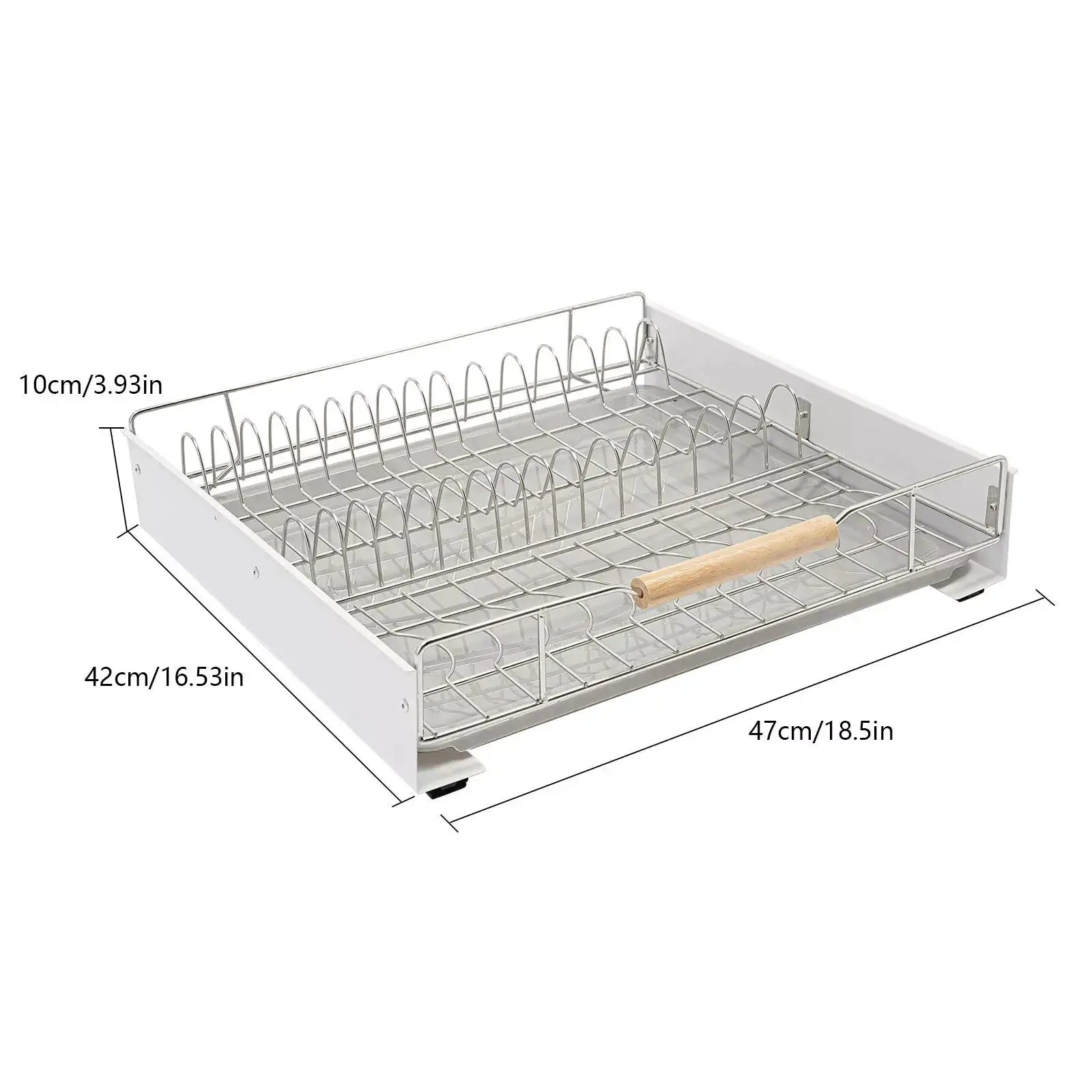 Modern Pull Out Dish Drainer Drawer Bottom-Mounted Slide Out Storage Shelf for Kitchen Cabinets, Under the Sink, Closets from PriceLows™