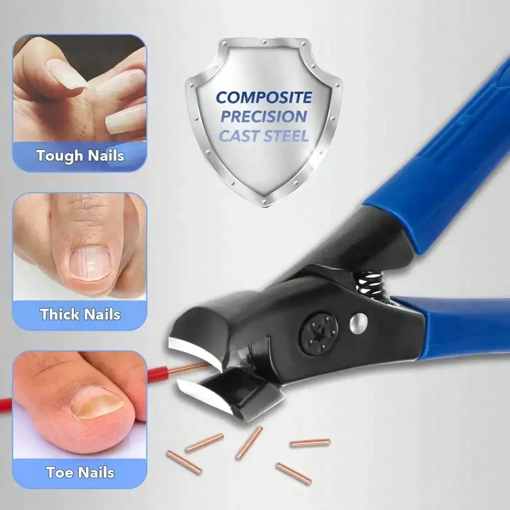 Toenail Clippers | Heavy Duty Wide Jaw | Anti Slip Long Handle | For Adults