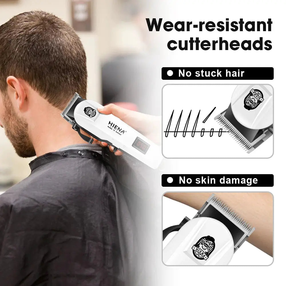 Hair Clippers Kit | Rechargeable Battery | Stainless Steel Blades | 4 Piece Set