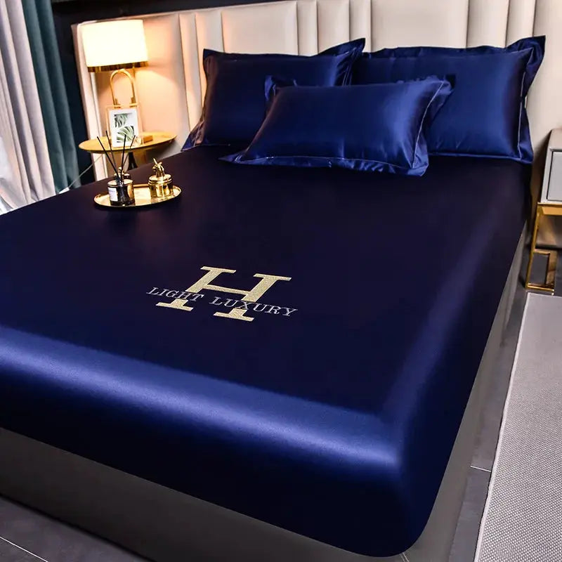 Satin Fitted Sheet | Non Slip | Deep Pocket | Queen Size