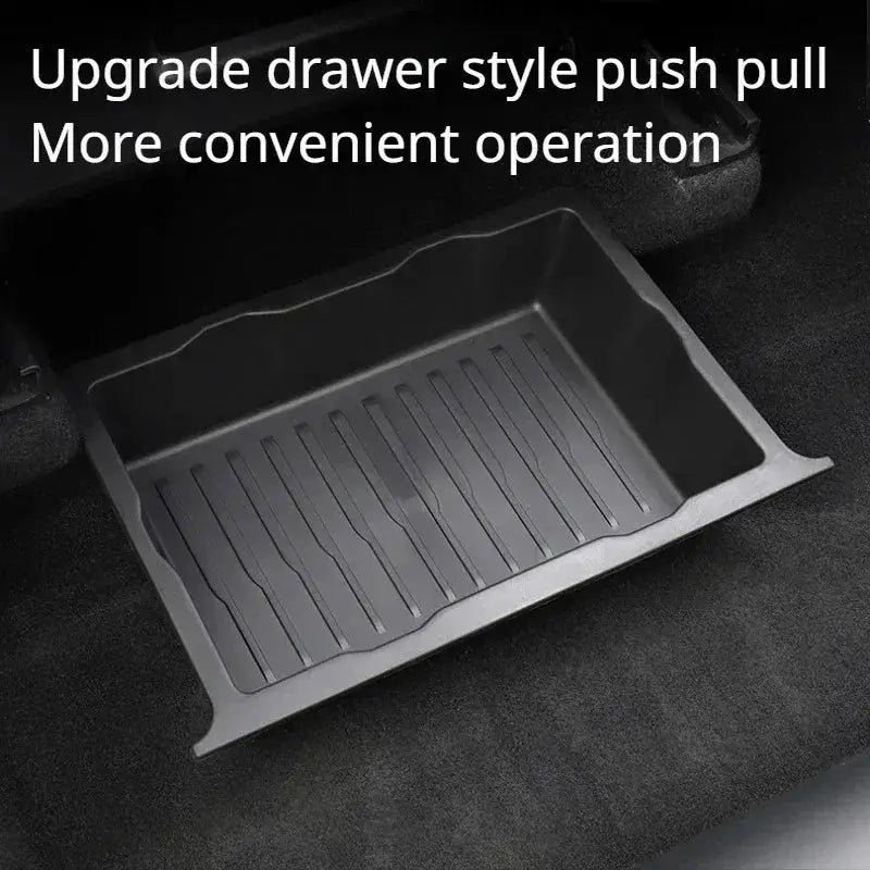 Underseat Storage Box for Tesla Model X Car Seats Drawer TPE Hidden Storage Box Push Pull ModelX Car Interior Accessories 2025 from PriceLows™