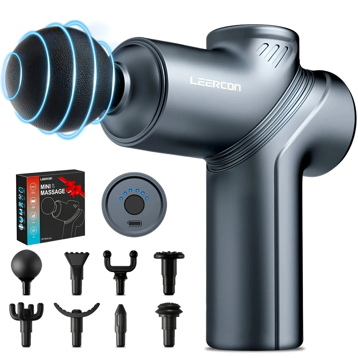 Mini Massage Gun | Brushless Motor | 4 Interchangeable Heads