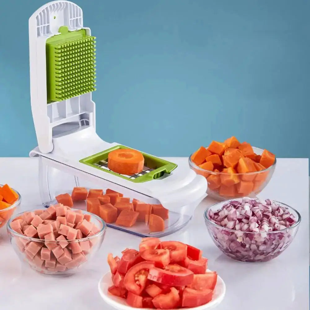 Vegetable Chopper | Food Grade ABS PP | With Collection Box | One Size