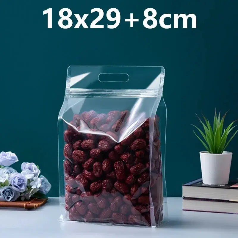 Zip Lock Bags | Capacity 150ml | Stand Up Pouches With Handle | 50 Pcs