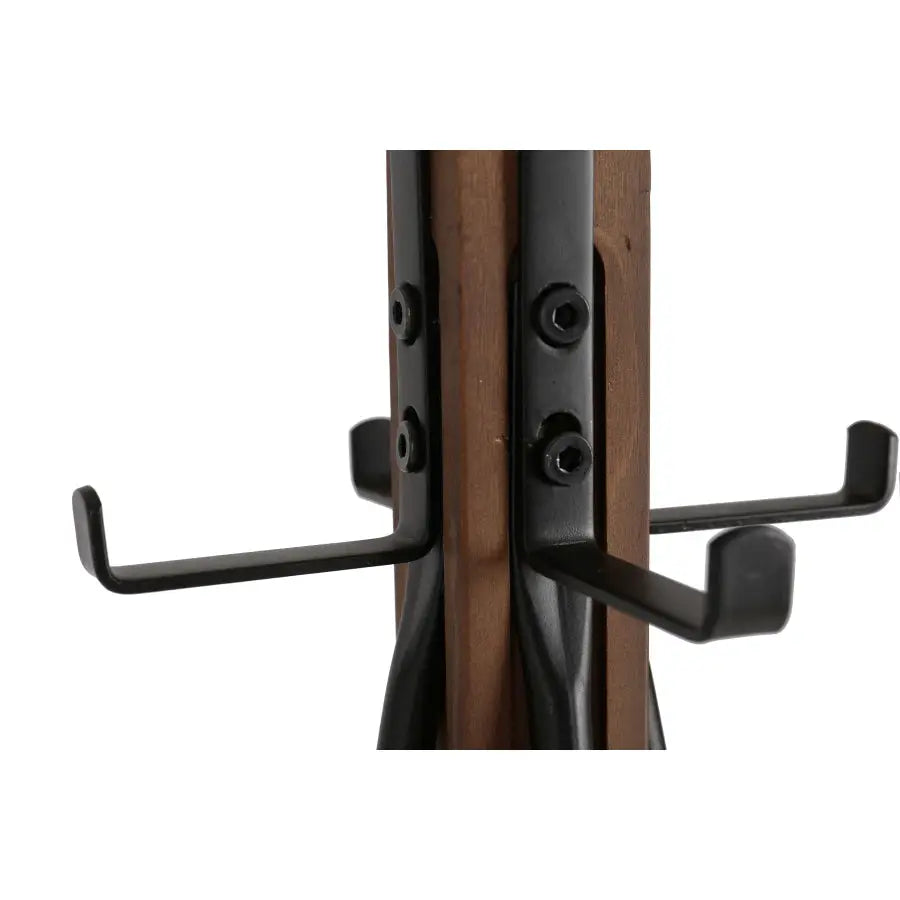 Reclaimed Wood and Metal Freestanding Coat Rack with Hooks use in bedroom living room from PriceLows™