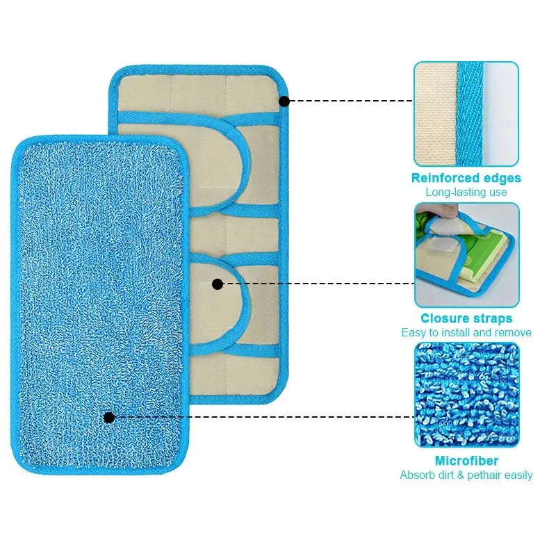 Microfiber Mop Pad for Swiffer Sweeper Floor Washable Reusable Mop Cloths Wet and Dry Flip Mop Cleaning Tools from PriceLows™