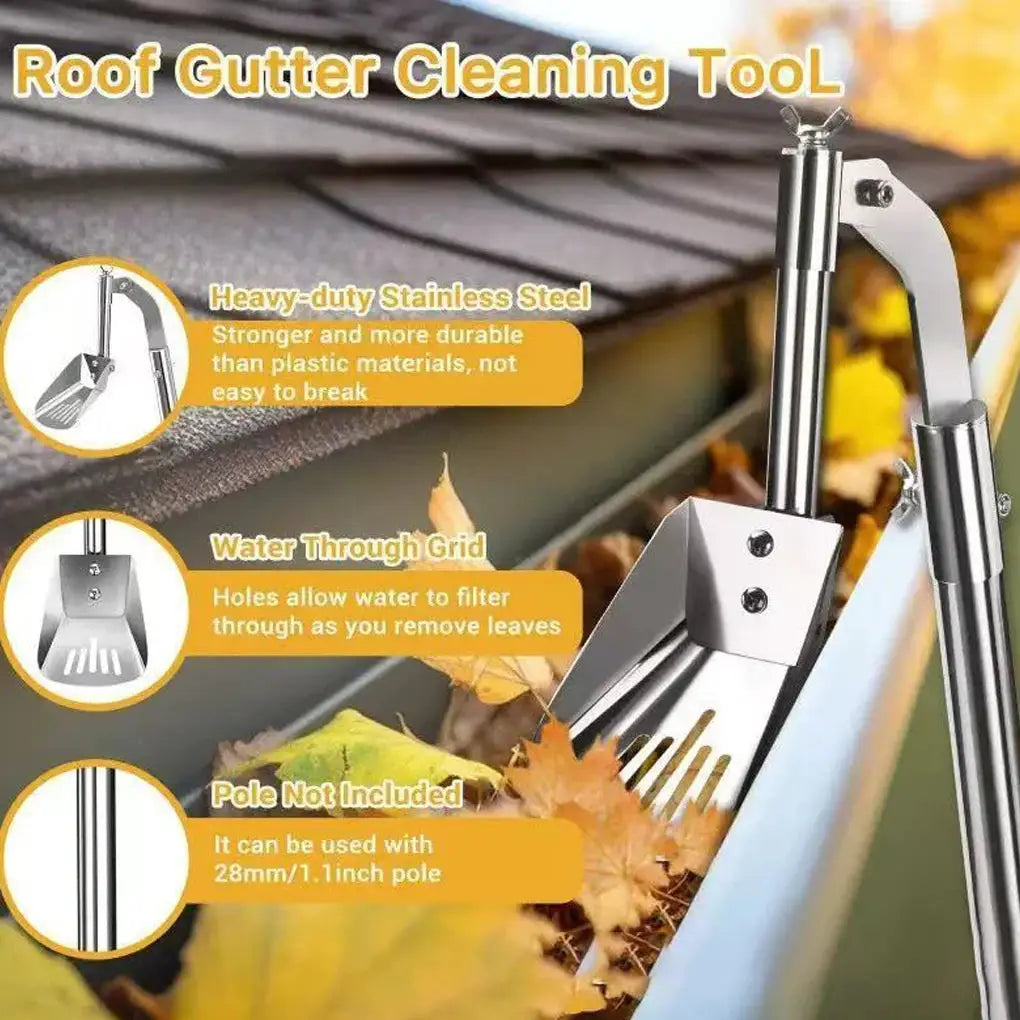 1pc Gutter Cleaning Shovels Thicken Rustproof Gutter Cleaner Scoop Foldable Sturdy Leaf Cleaning Spoon Roof Eave Gutters from PriceLows™