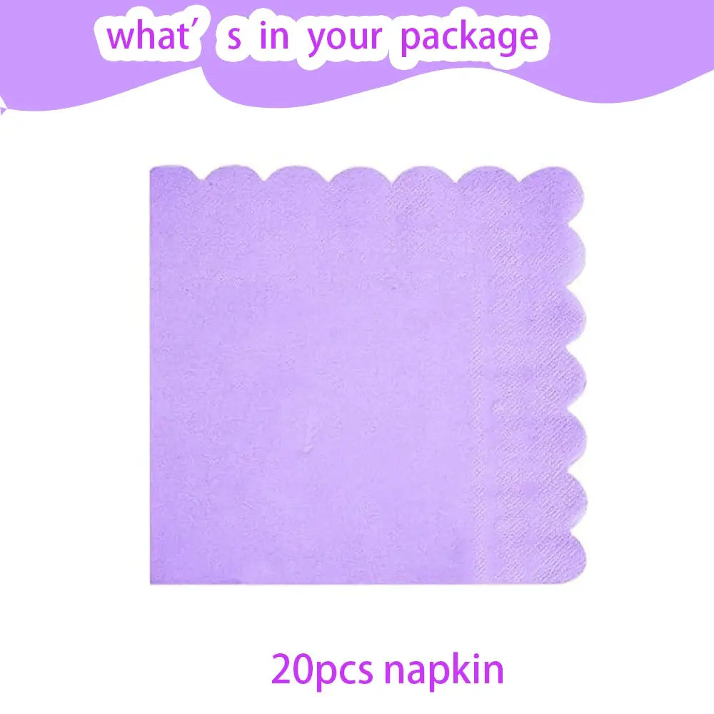 Paper Party Set | Lavender Cups | Plates | Napkins