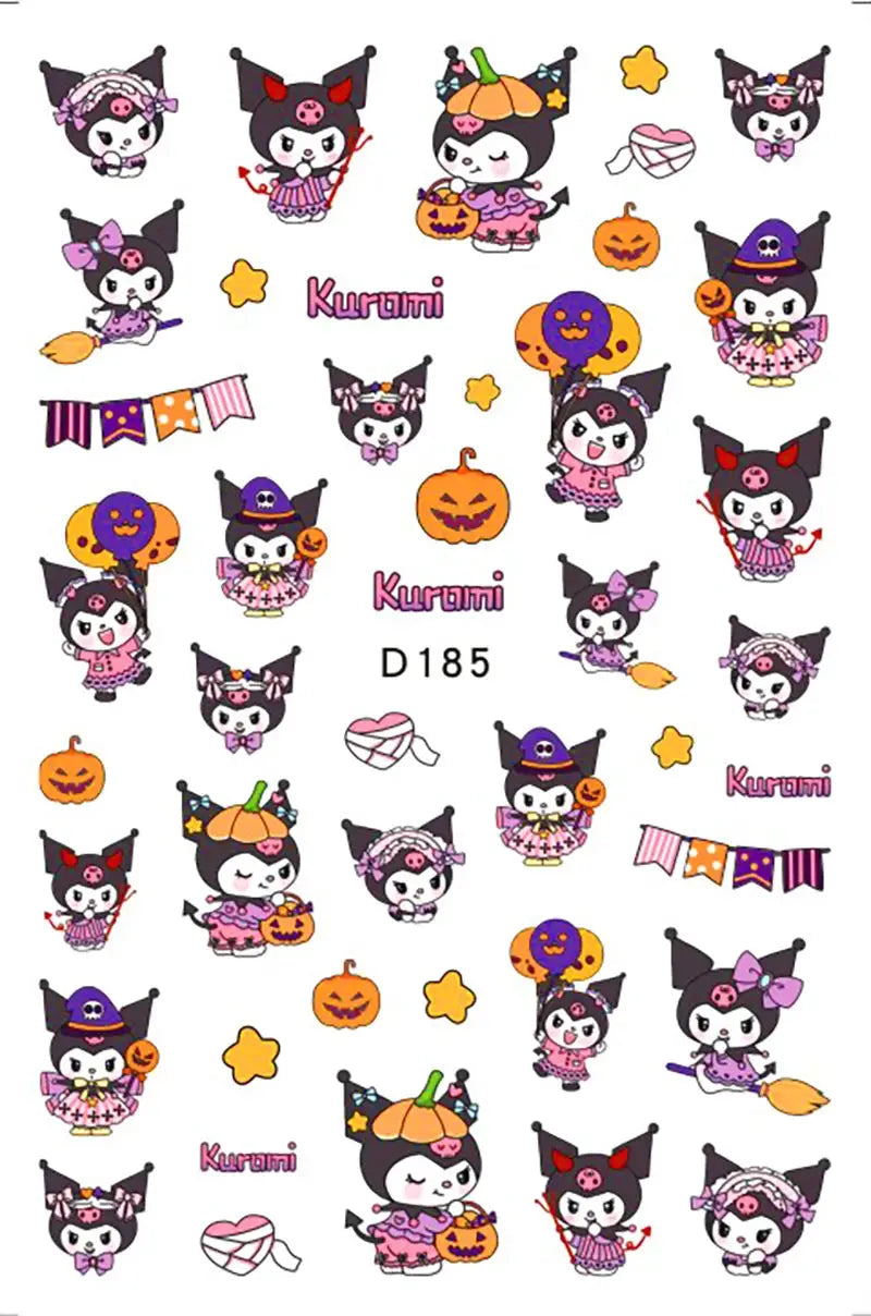 1PCS Cartoon Kawaii Pokémon Nail Stickers 3D Sanrio Hello Kitty Stickers For Nails Nails Accesories Anime Kuromi Nail Supplies from PriceLows™