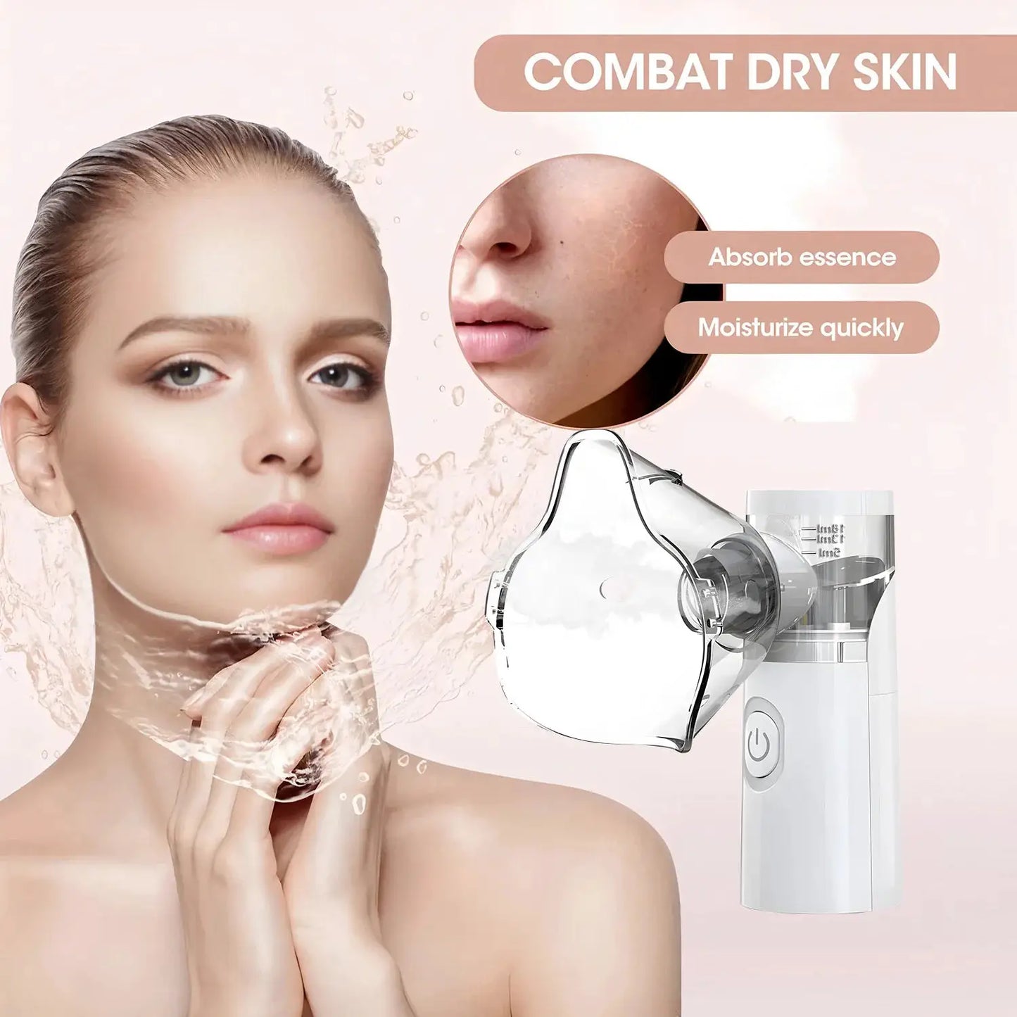 Mini Facial Steamer | Portable Handheld Nebulizer | 3 Level Settings
