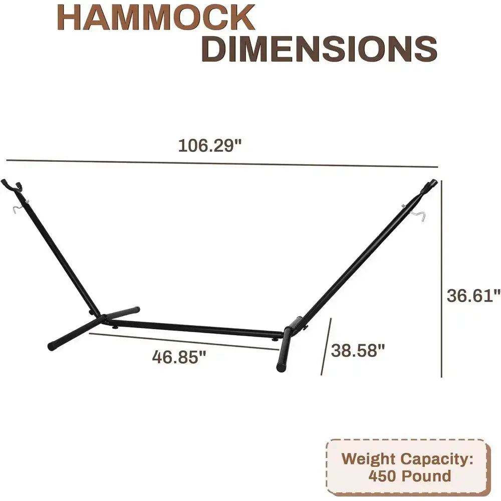 Hammock Stand, Heavy Duty Adjustable Steel Hammock, 9-oot, 450-Pound acity, Weather Resistant and Easy to Assemble from PriceLows™