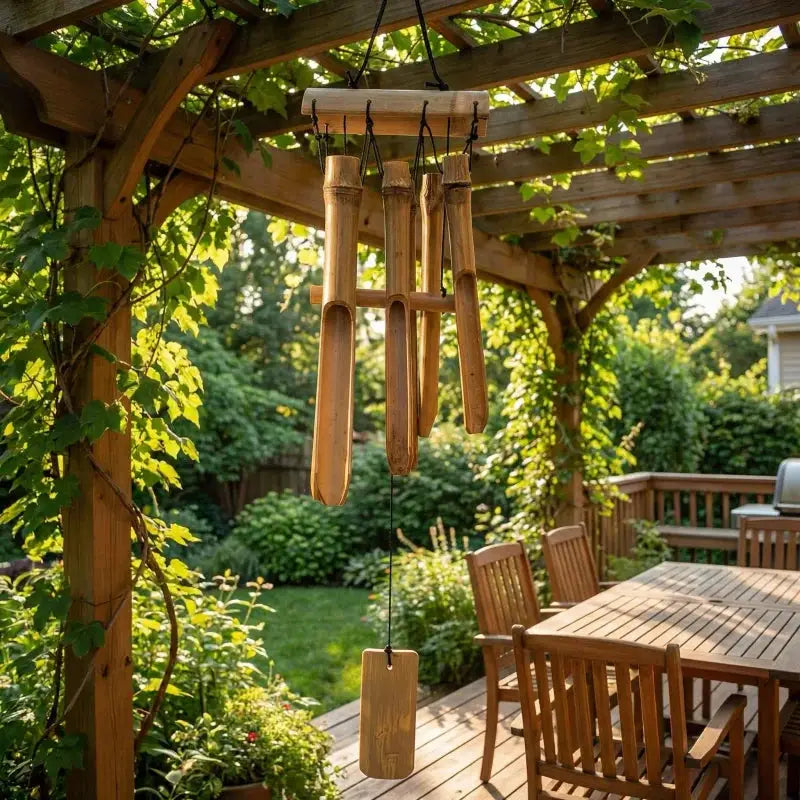 1piece handmade bamboo wind chime, ideal choice for summer birthdays/hotels/homes/bedrooms/weddings/outdoor decorations and gift from PriceLows™