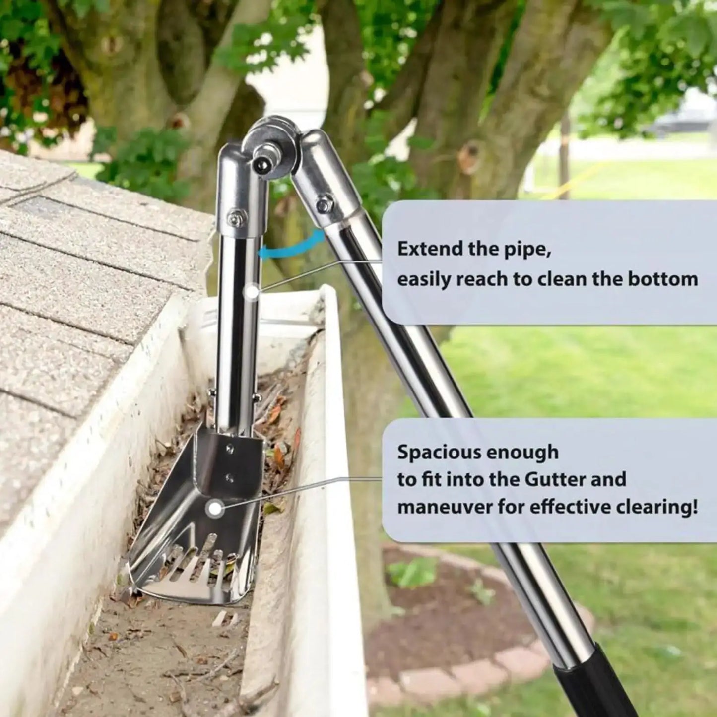 Gutter Cleaning Scoop Gutter Cleaning Shovel For Garden Ditch Villas Rustproof Stainless Steel Drainage Maintenance Cleaner from PriceLows™