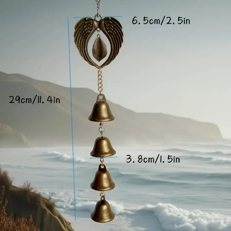 Christmas Retro Metal Wind Chimes, Elegant Holiday Decorations and Wall Decorations, Metal Wind Chime Hangings for Porches, Balconies, and Christmas Trees from PriceLows™