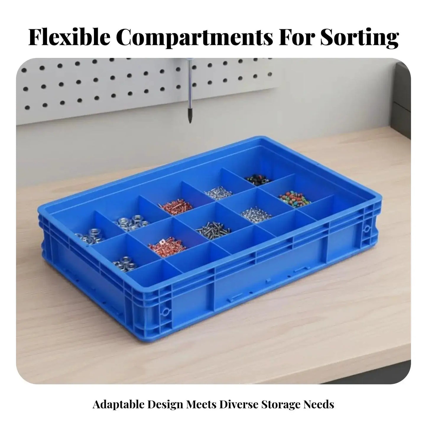 Multi-Compartment Box Compartmented Design Stackable Component Container Space-Saving sturdyDuty for Technicians, Workshop from PriceLows™