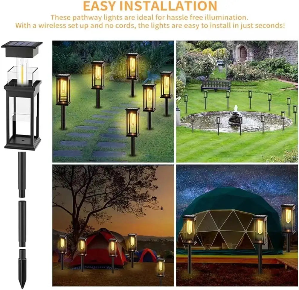 Solar Pathway Lights Outdoor Outdoor Waterproof IP65 Garden Lights for Walkway Yard Backyard Lawn Landscape Lighting Decorative from PriceLows™