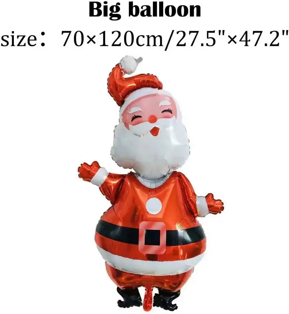 Christmas Balloons | 7 Piece Set | Giant Foil | Holiday Party Decor