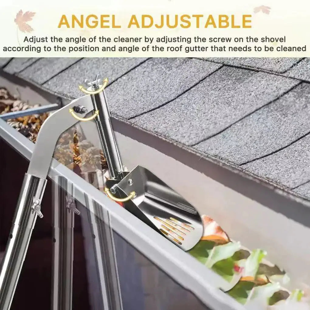 1pc Gutter Cleaning Shovels Thicken Rustproof Gutter Cleaner Scoop Foldable Sturdy Leaf Cleaning Spoon Roof Eave Gutters from PriceLows™