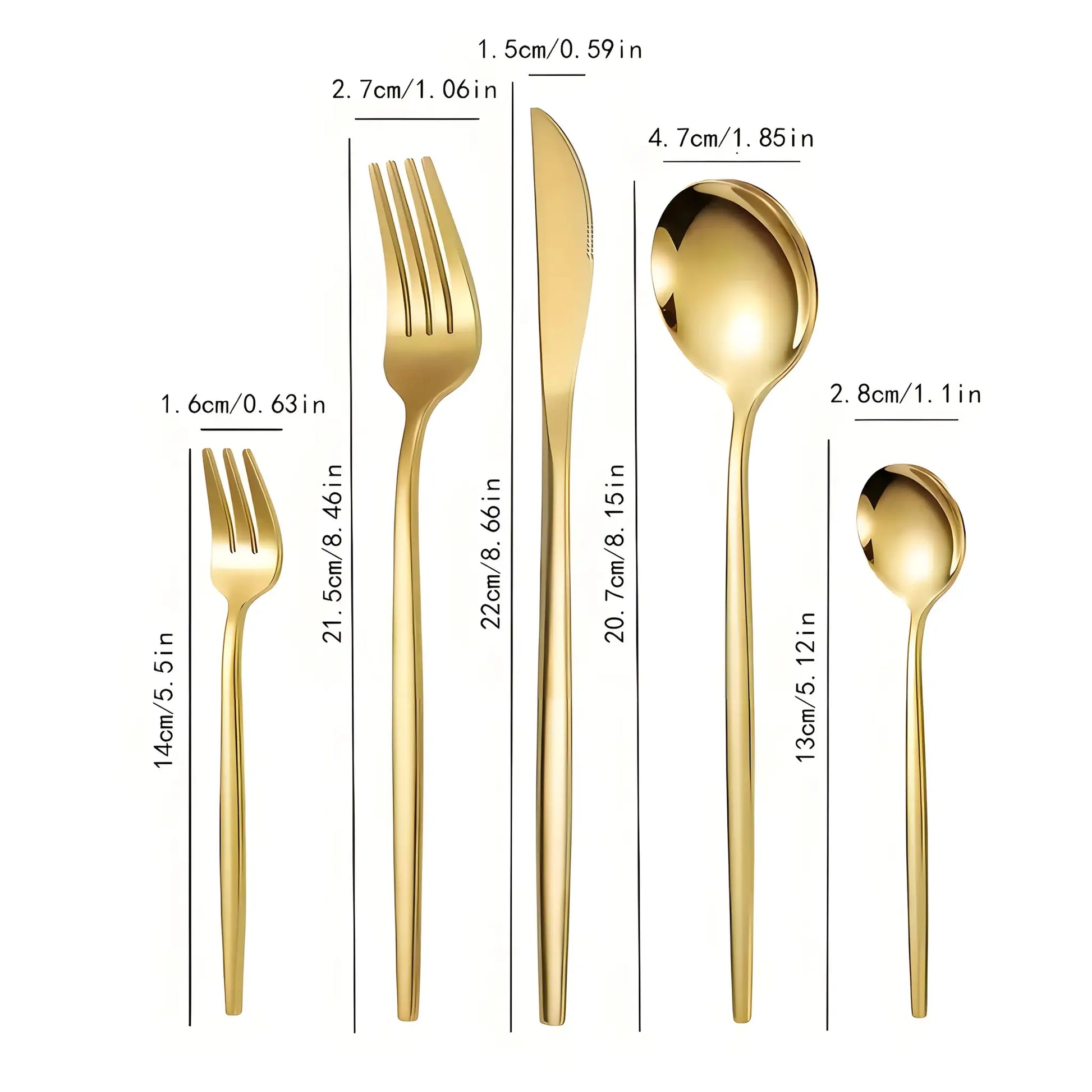 30Pcs Golden Silver Cutlery Set Stainless Steel Knife Fork Spoon Tableware Flatware Set Festival Kitchen Upscale Cutlery Set from PriceLows™