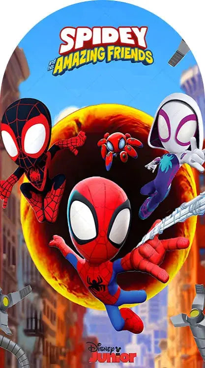 Backdrop | Spider-Man And His Amazing Friends Theme Backdrop | Vinyl Background