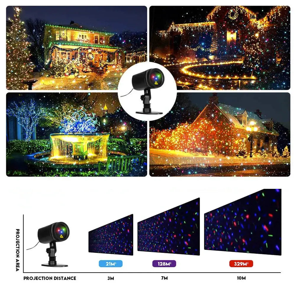 Outdoor Laser Projection Light | IP65 Waterproof | 15-30 Sqm Coverage