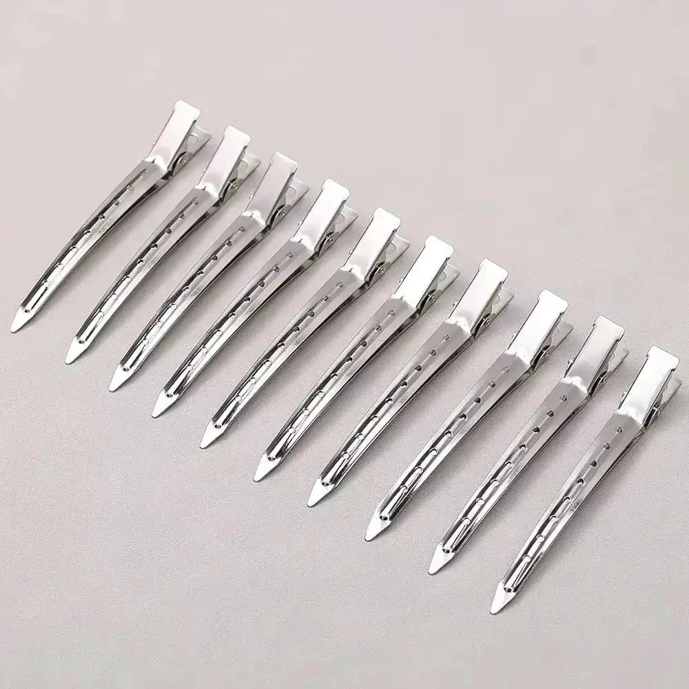 Metal Hair Clips | Duckbill Crocodile Style | 10 Pack Combo