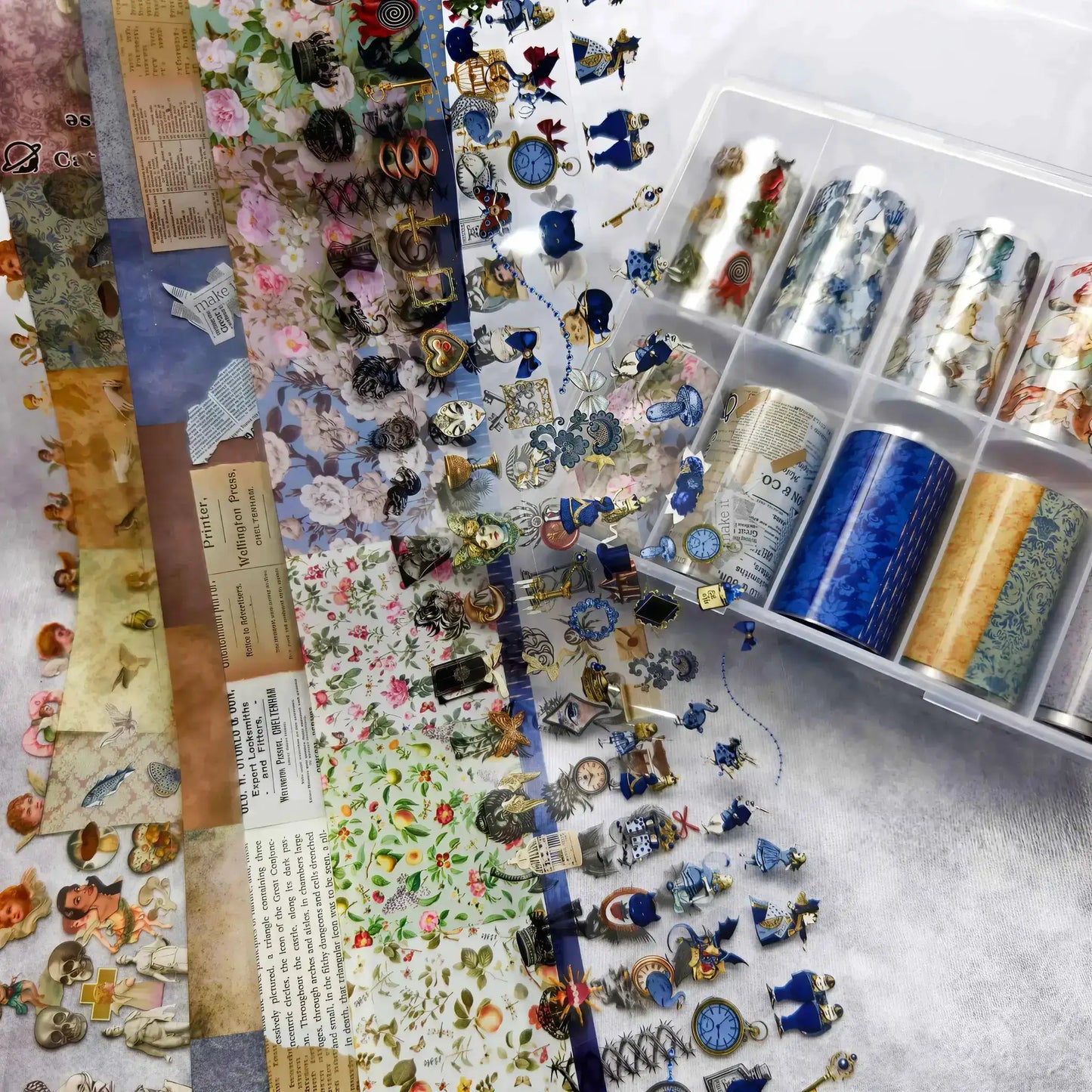10Rolls Halloween Flower Plaid Angel Marble Bow Nail Foils Transfer Paper Nail Art Stickers Decal Nails Decoration from PriceLows™