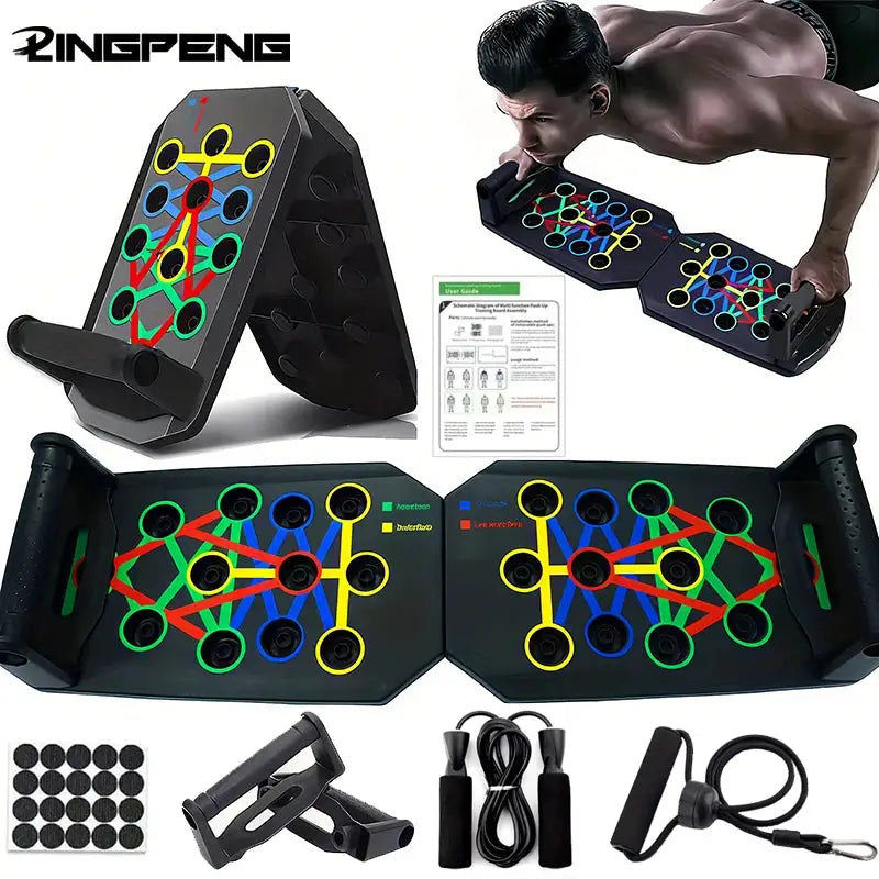 Push-Up Board | Foldable Design | Color Coded Targets | Full Body