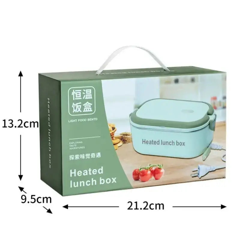 Lunch Box With Electric Heater 2-Basket Stainless Steel 304 No Rust Portable Water-free Electric Lunch Box from PriceLows™