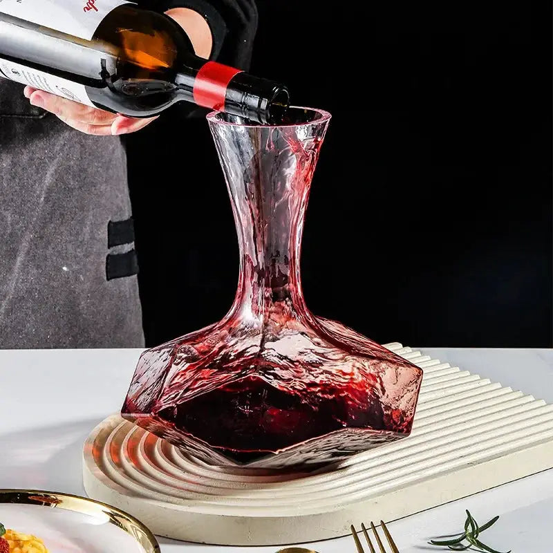 Irregular Wine Decanter Creativity 1450ml Decanter Dispenser Crystal Glass Wine Aerator Mirror Jug Gift Bar Decor Art Glassware from PriceLows™