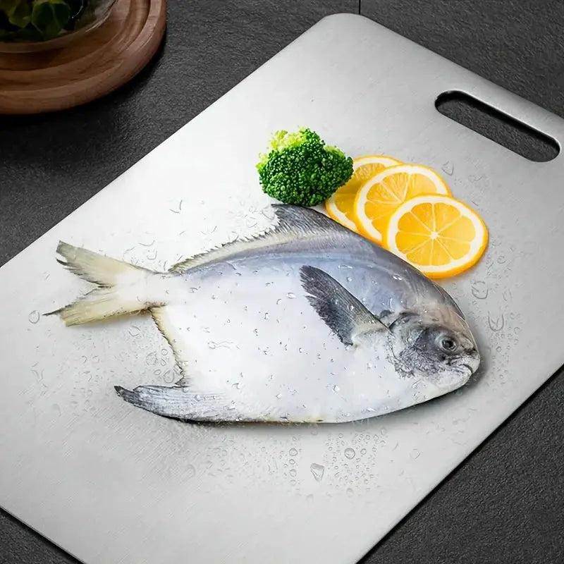 Stainless Steel Cutting Board Set | 2 Pcs | Non Slip